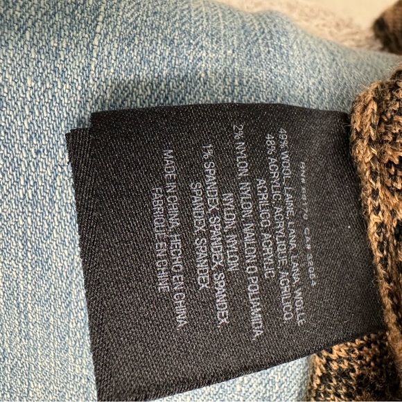 Anthropologie Moth Sweater Pants Tan Black Leopard Print Small - Picture 9 of 9